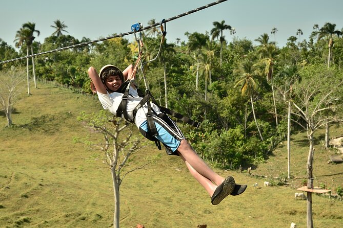 5 tours in 1 (Eco Farm/Horseback/City Tour/Buggy/Zipline) - Dune Buggy Along the River: Speed, Dust, and a Swim Finish