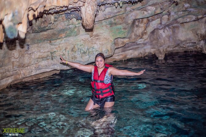ATV Adventure to Water taino Cave and Macao Beach in Punta Cana - Stop 2: Los Hoyos del Salado Cenote (25 Feet Down)