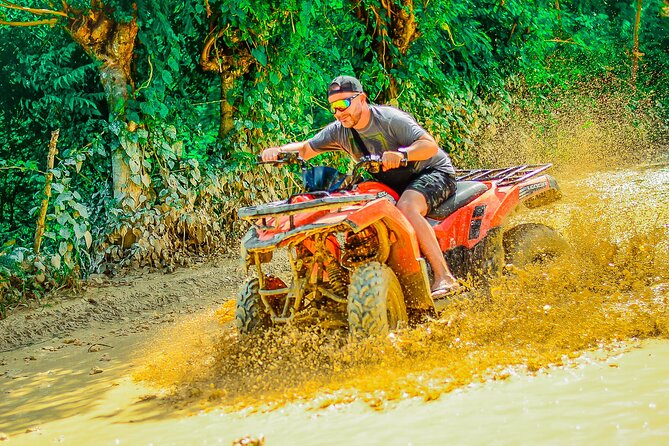 ATV OR BUGGY Ride Into the jungle with cave coffee & chocolate - Cenote-Style Cave Time: Crystal-Clear Water and Underground River