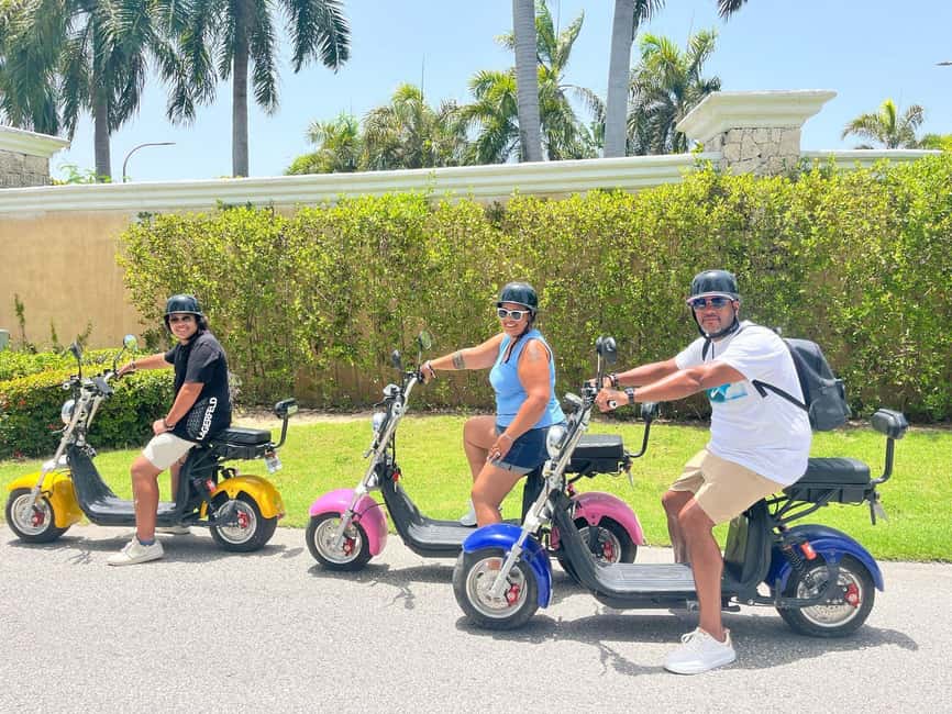 Bavaro Punta Cana: City Tour with Harley models E-Scooters - Getting Ready to Ride: Helmets, Instructions, and a Patient Guide