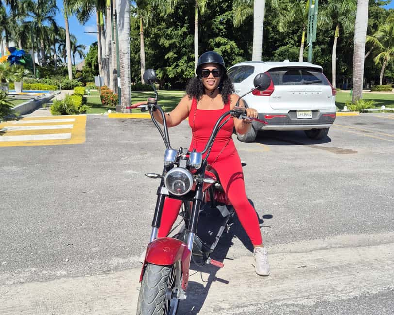 Bavaro Punta Cana: City Tour with Harley models E-Scooters - San Juan Park and Caribbean Lake Park: Short Stops, Good Breaks