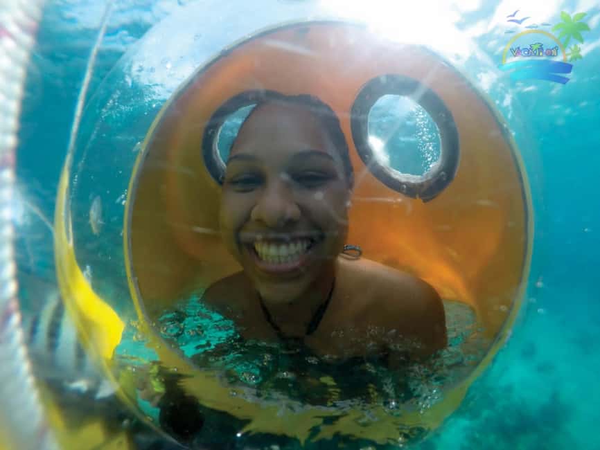 From Punta Cana: ScubaDoo, Snorkel & Glass Bottom Boat Tour - From hotel to platform: what happens on the boat portion