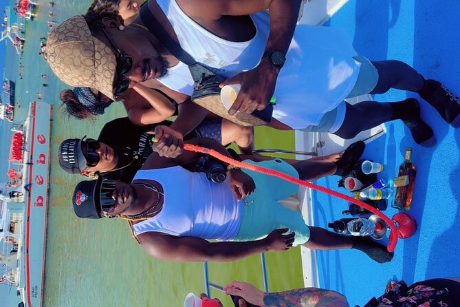 Hip Hop Adult Only Party Boat with Unlimited drinks & Sandba stop - Bavaro Beach Water Time: Snorkeling Gear, Slide Fun, and Party Mode