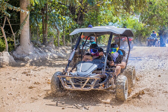 Punta Cana 4 Hours Buggy Tour Cave Macao Beach Free Pick Up - Cueva Taína cenote: cave swim with illuminated stalactites and stalagmites