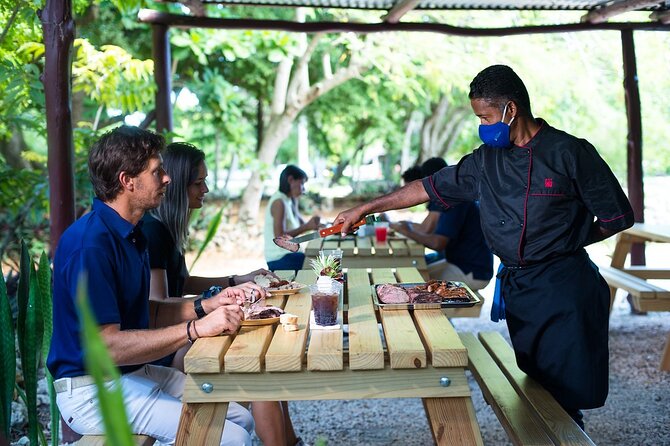 Punta Cana Lagoon Tour with Lunch, Boat Cruise, Open Bar - Indigenous Eyes Ecological Park: golf cart entry, apiary stop, and swimming among the eyes