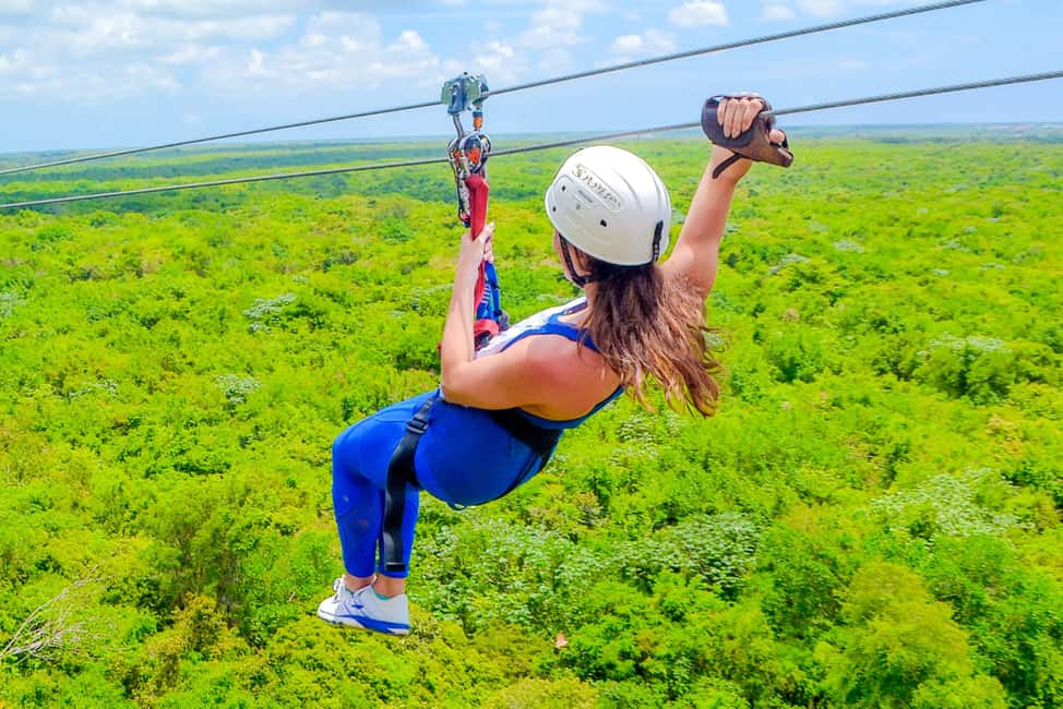 Punta Cana: Scape Park Entry for Cenote, Zip Lines, & Caves - Cenote swim: water shoes and life jacket sanity