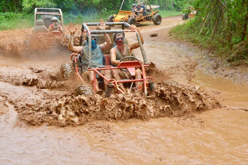 Ultimate Buggy Expedition from Punta Cana with blue cenote - Getting Muddy on the Buggy Ride from Punta Cana